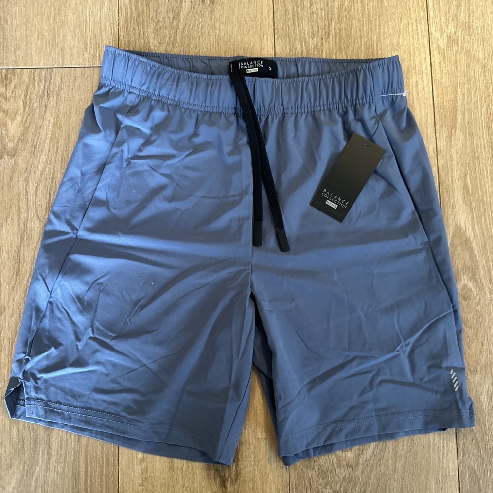 Balance Collection Men's Performance Shorts Lightweight Unlined Blue Small